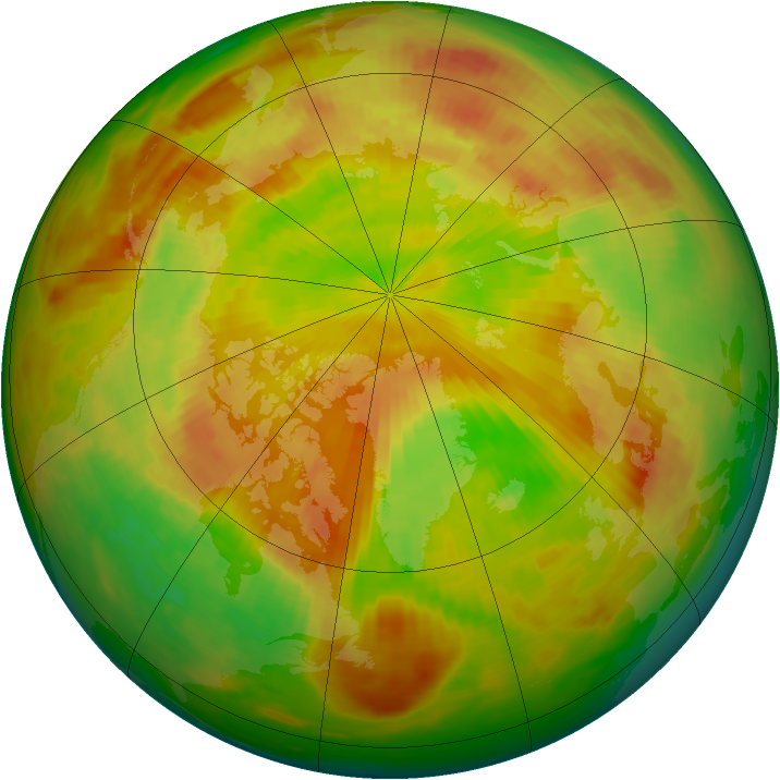 Arctic ozone map for 20 May 1987